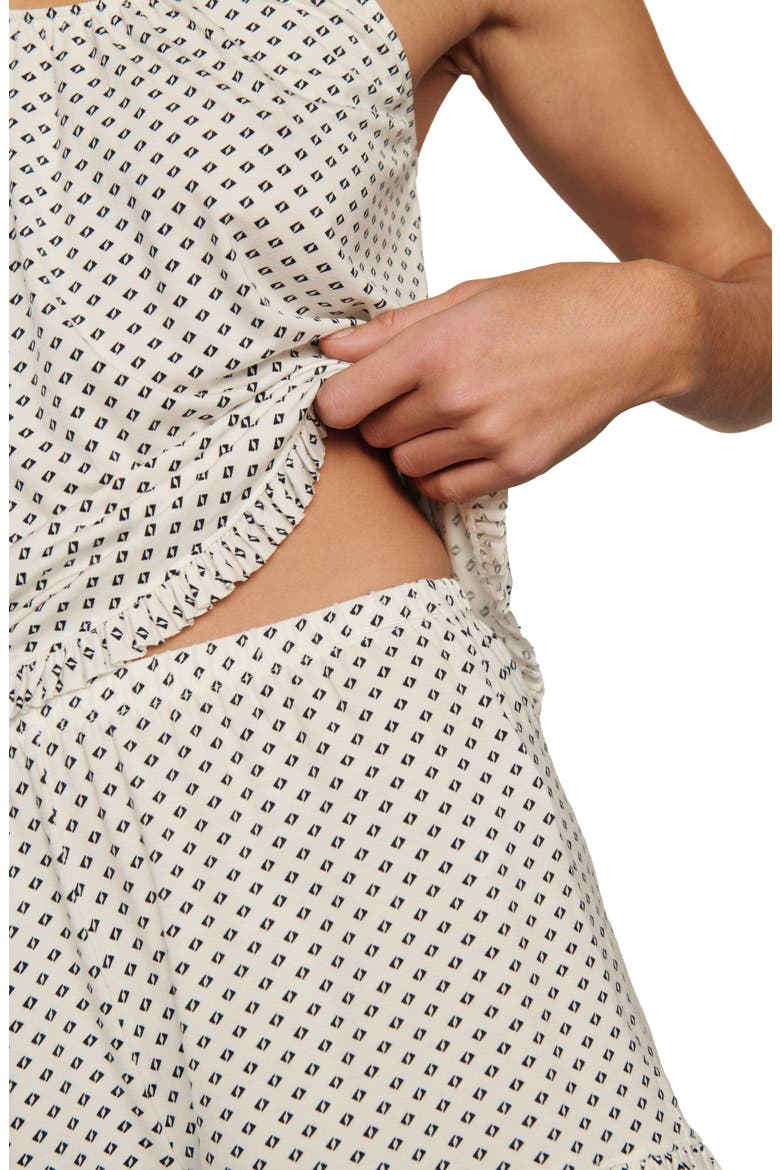 Gisele Print Short Pajamas, Alternate, color, TIDE DOT IVORY