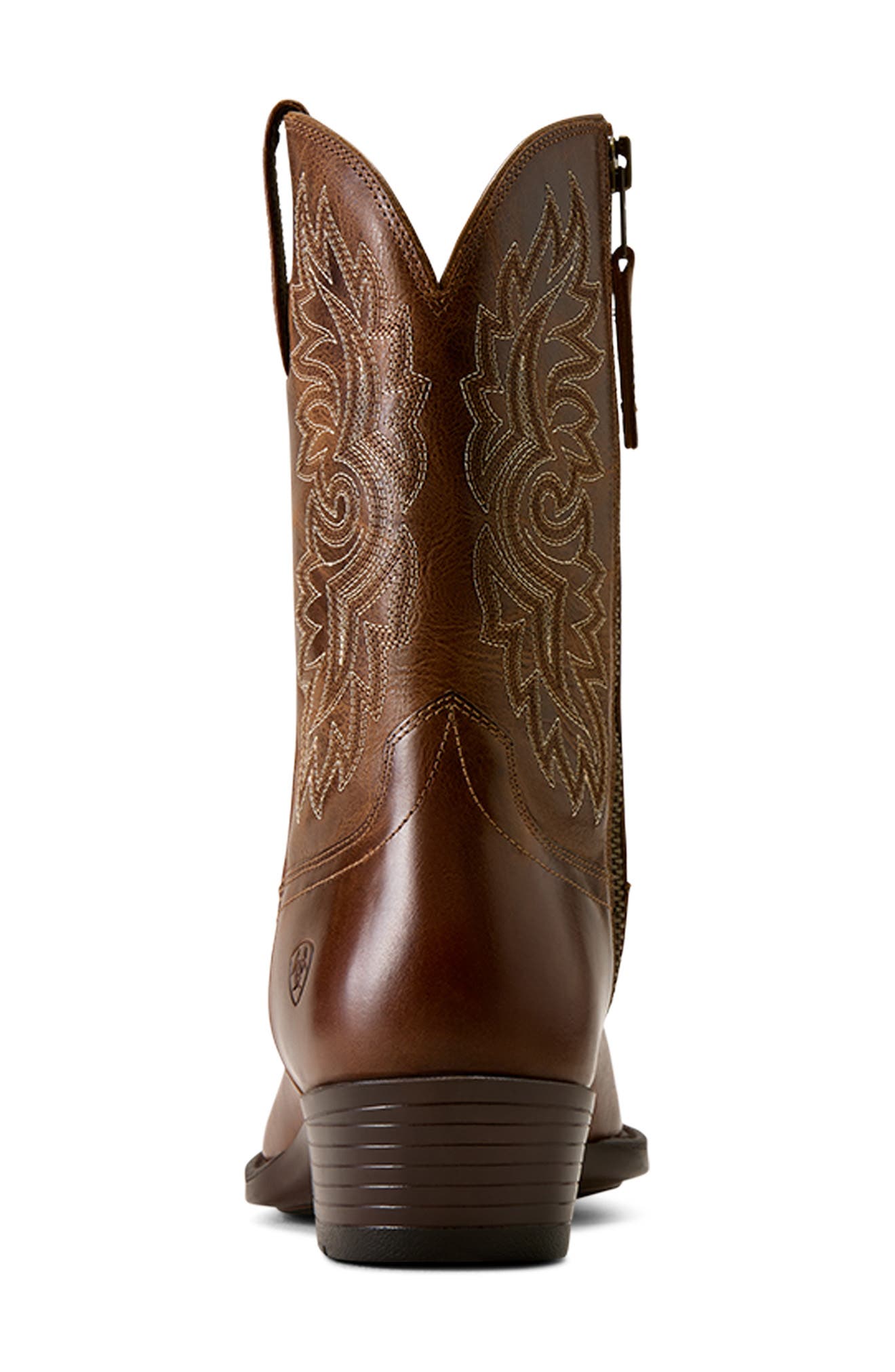 Sumter R Toe Western Boot, Alternate, color, DARK TAN