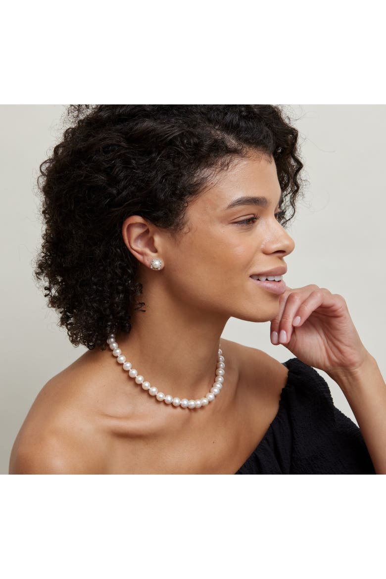 8.5-9.5mm White Freshwater Pearl Necklace - AAA Quality, Alternate, color, White Pearls
