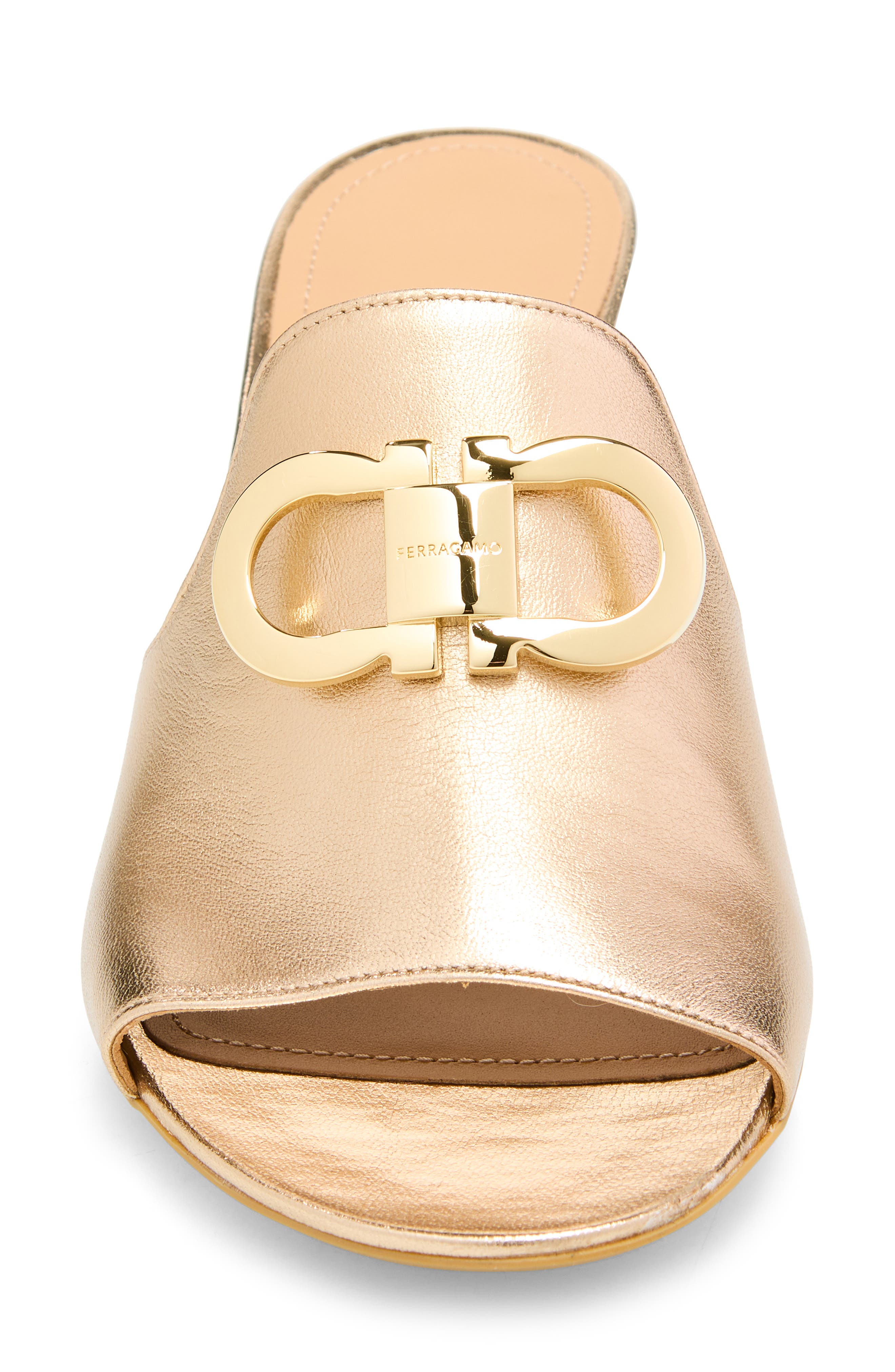 Rexy Slide Sandal, Alternate, color, CHAMPAGNE METALLIC