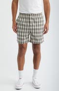 925 Originals Plaid Elastic Waist Shorts