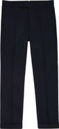 Sid Mashburn Ghost Flat Front Navy Wool Dress Pants