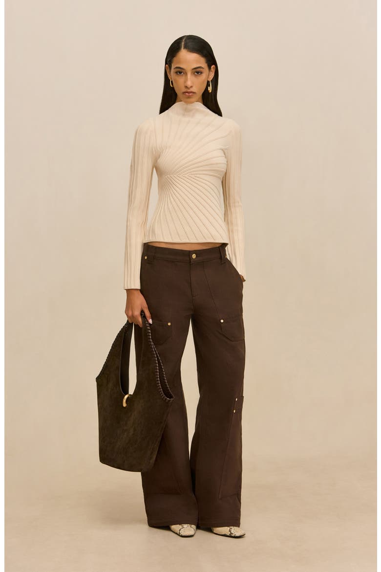 Paulette Ribbed Top, Alternate, color, DOVE