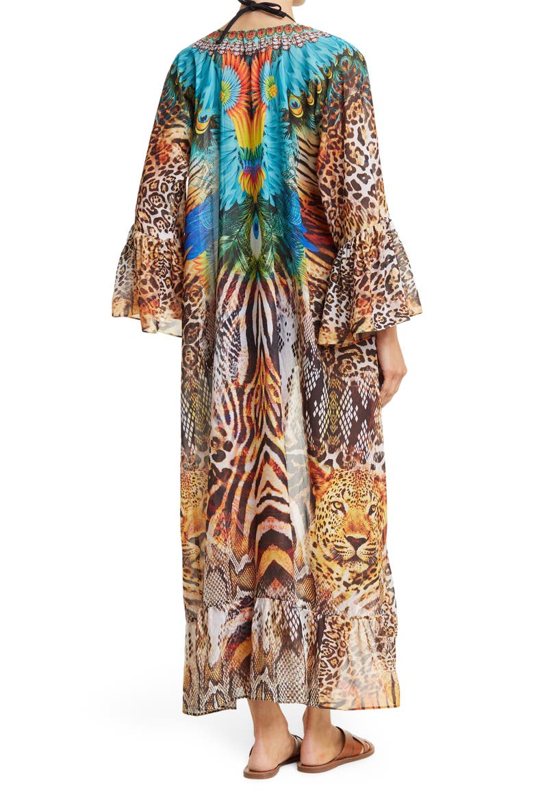 Animal Print Duster, Alternate, color, BROWN