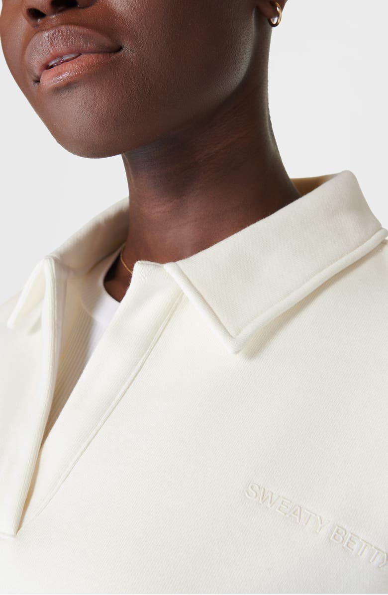 Sweaty Betty Powerhouse Collared Crop Sweatshirt, Alternate, color,