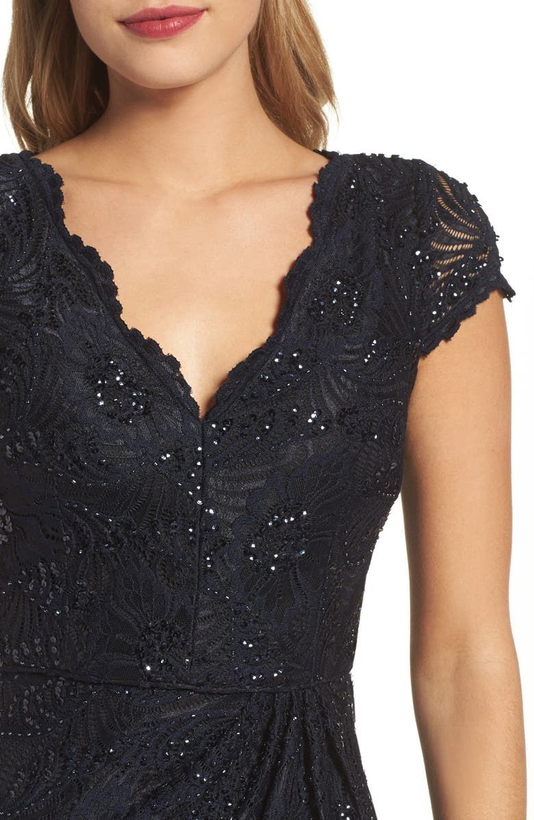 Adrianna Papell Sequin Lace Sheath Dress, Alternate, color, 