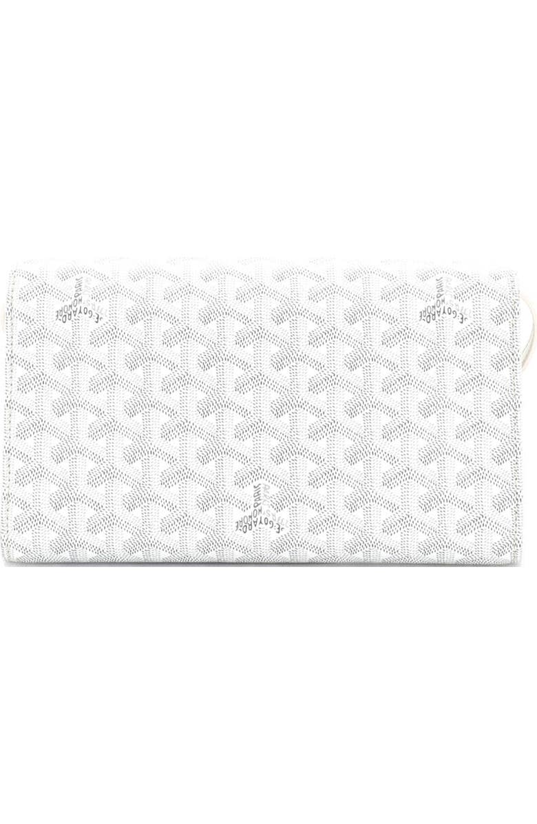 Pre-Owned Goyard Monte Carlo Clutch with Strap Coated Canvas PM, Alternate, color, White