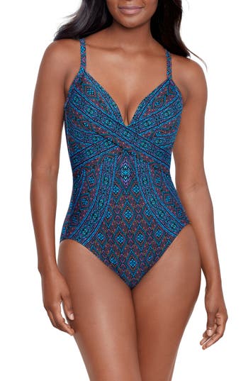 Shop Miraclesuit ® Romani Captivate One-piece Swimsuit In Purple Multi