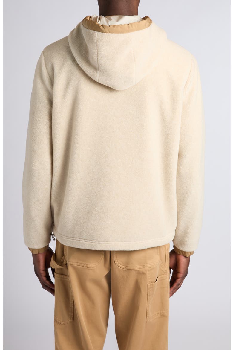Mixed Media Zip Hoodie, Alternate, color, GOLDEN SAND
