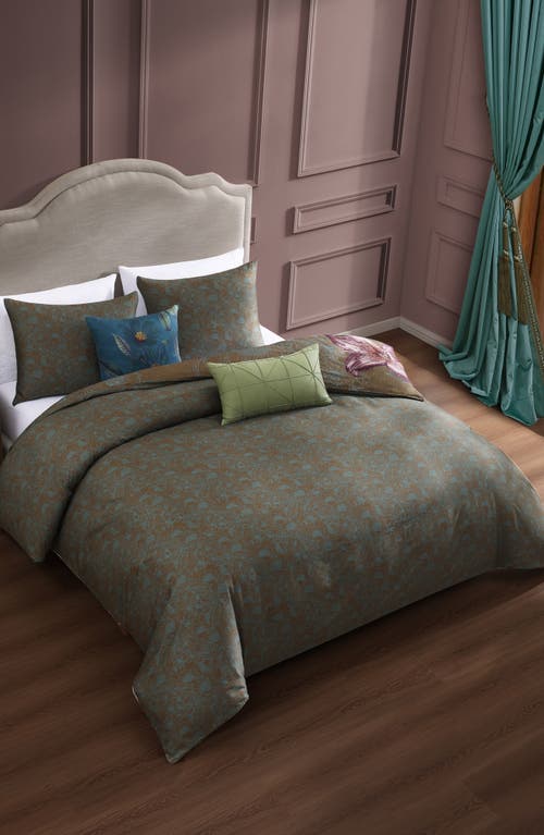 Bebejan Birds On Chocolate Reversible 5-piece Comforter Set In Brown