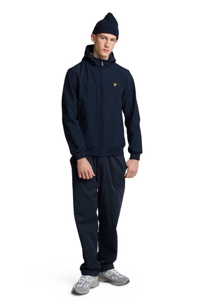 Fleece Back Softshell Jacket, Main, color, Dark Navy