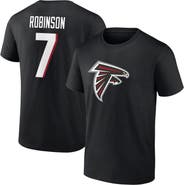 FANATICS Men's Fanatics Branded Bijan Robinson Black Atlanta Falcons Icon Name & Number T-Shirt