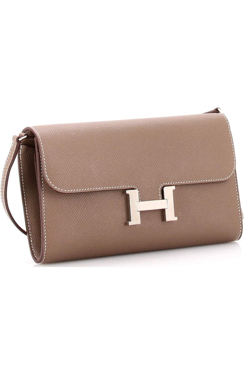 Pre-Owned Hermes Constance To Go Wallet Epsom, Alternate, color, Etoupe