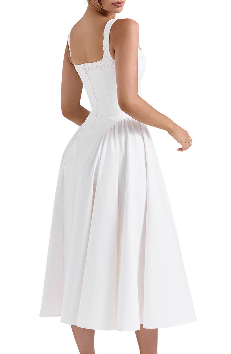 HOUSE OF CB Dorothy Floral Stretch Cotton Dress, Alternate, color, White