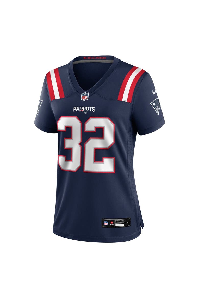 Women's Nike TreVeyon Henderson  Navy New England Patriots  Game Jersey, Alternate, color, Navy
