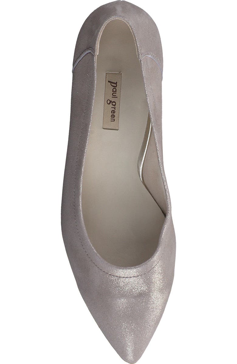 Paul Green Yvette Pointed Toe Pump, Alternate, color, Cachemire Metallic Suede