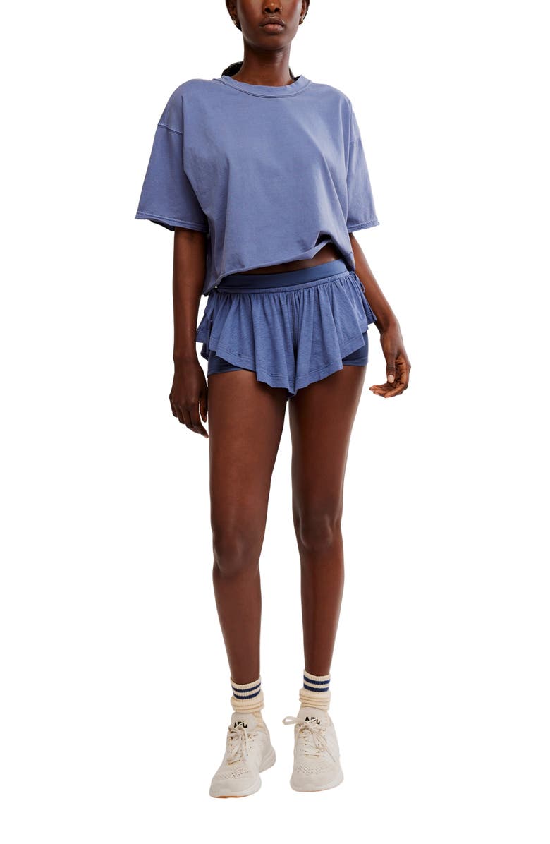 FREE PEOPLE MOVEMENT Tempo Flow Shorts, Alternate, color, Indigo Blue