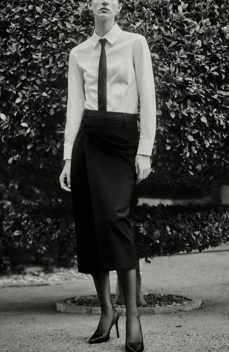 MANGO Fitted Stretch Cotton Button-Up Shirt, Alternate, color,