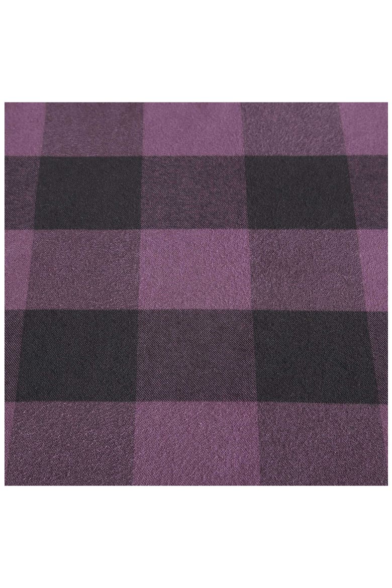 Cabin Plaid Throw Blanket, Alternate, color, DARK PURPLE