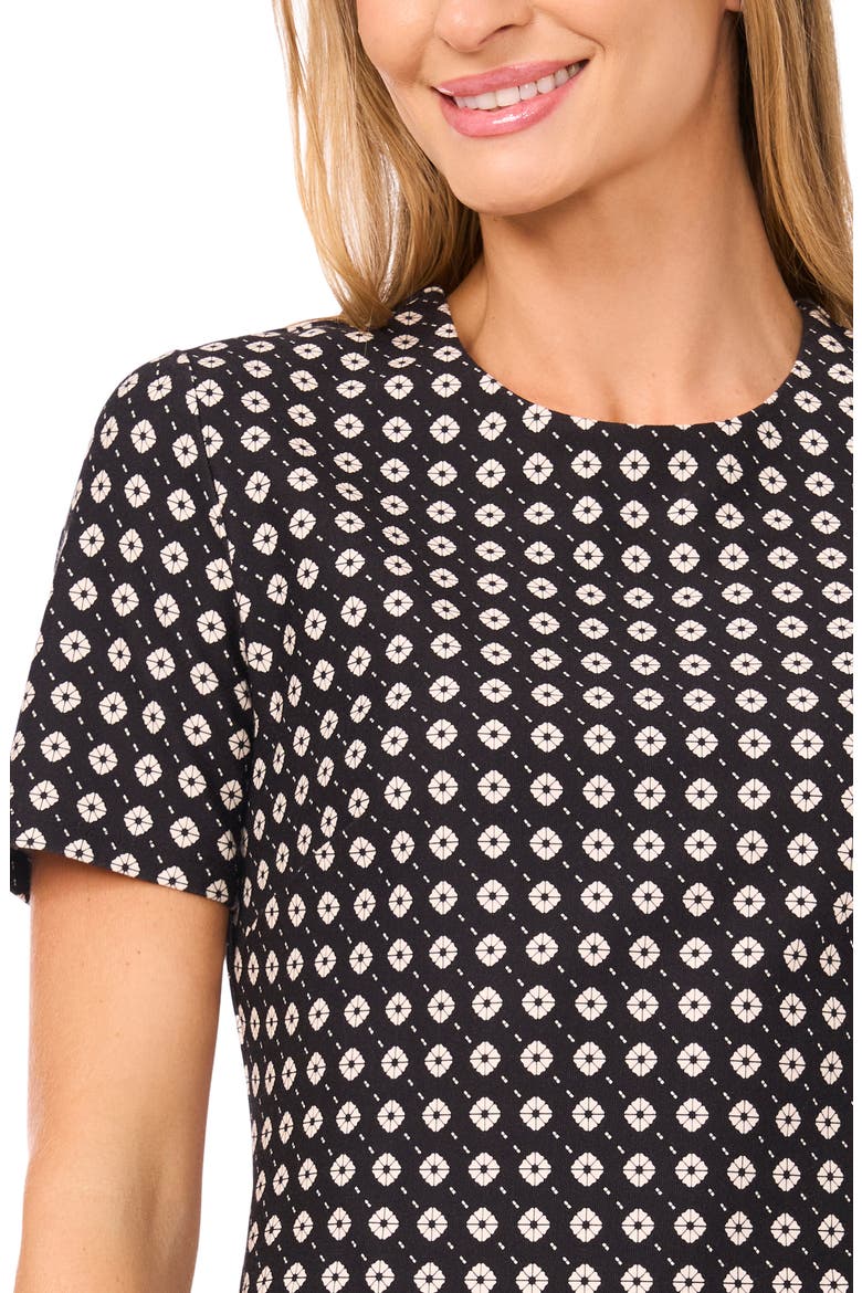 Midge Geo Print Knit Top, Alternate, color, RICH BLACK