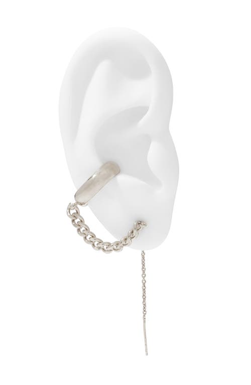 Lady Grey Fragment Ear Threader Earring In Silver