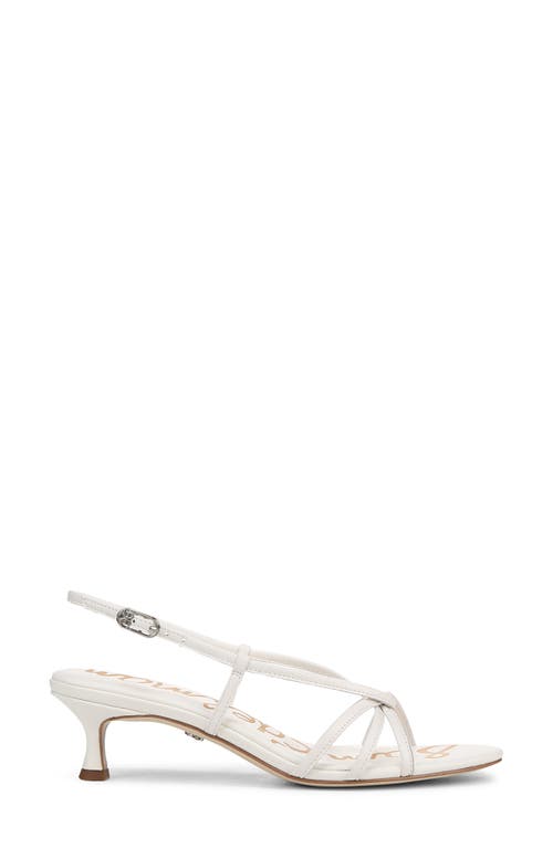 Sam Edelman Cressa Slingback Kitten Heel Sandal In Bright White