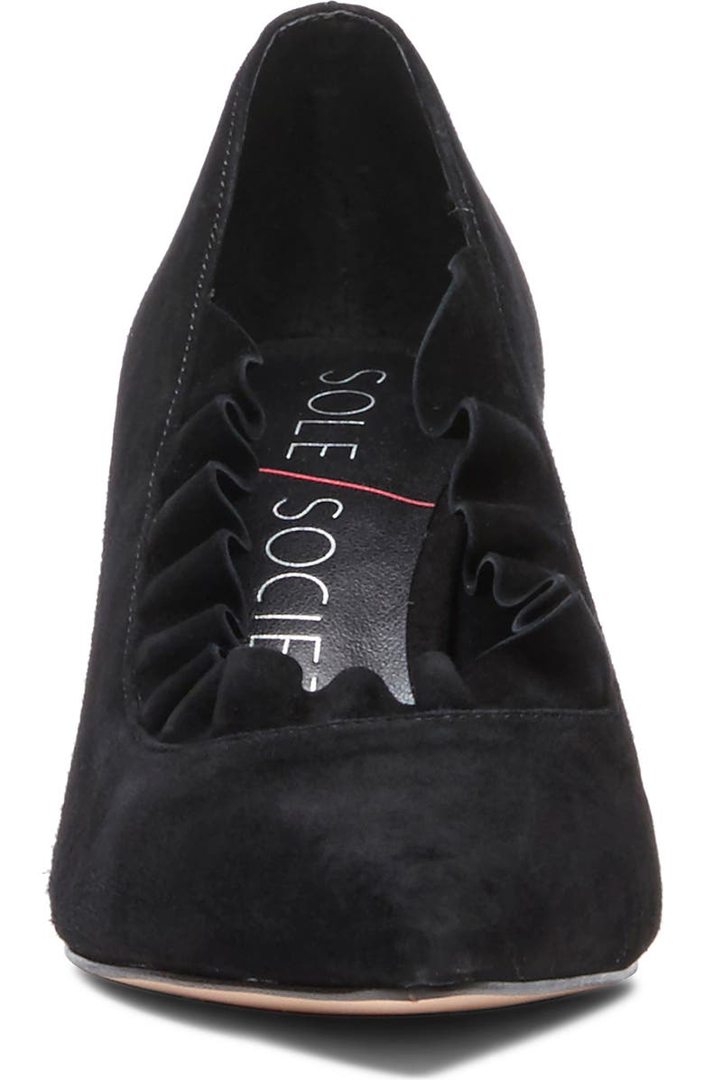 Sole Society Danla Ruffle Trim Pointed Toe Pump, Alternate, color,