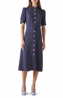 Valerie Spot Midi Shirtdress