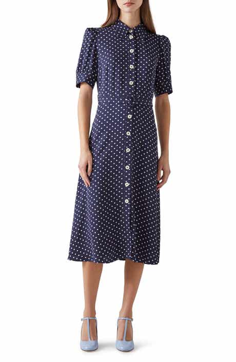 Valerie Spot Midi Shirtdress