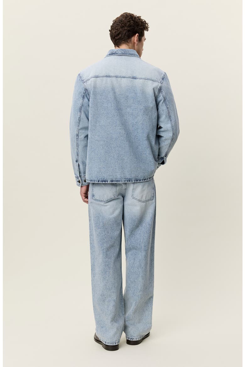 Bleached Denim Overshirt, Alternate, color, LIGHT ICE BLUE WASH