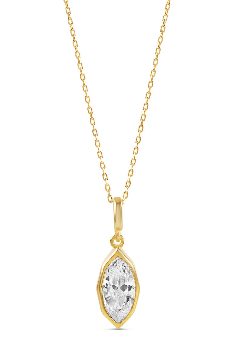 Victorian Style Marquise Pendant Necklace, Main, color, GOLD