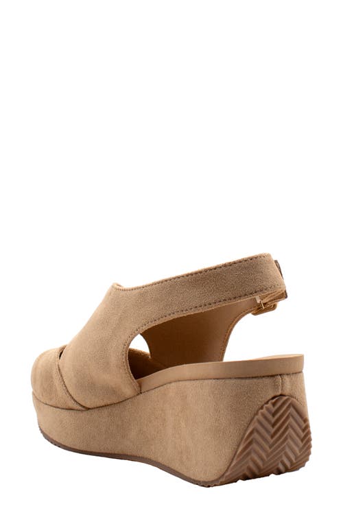 Volatile Aurora Platform Wedge Sandal In Brown