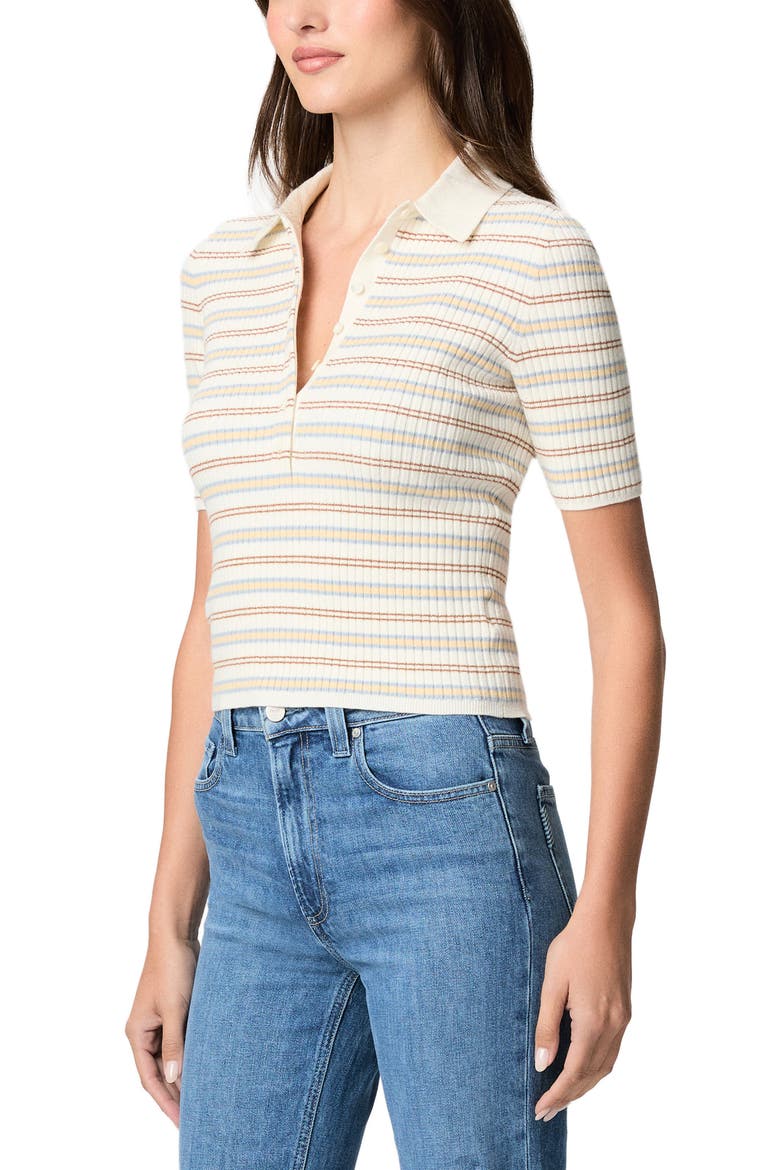 Summit Stripe Organic Cotton Blend Top, Alternate, color, WHITE MULTI