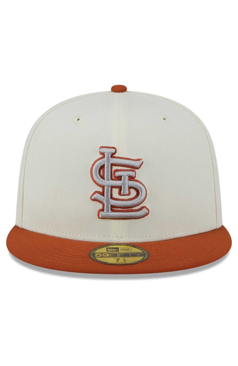 New Era Men's New Era Cream/Orange St. Louis Cardinals 59FIFTY Fitted Hat, Alternate, color,