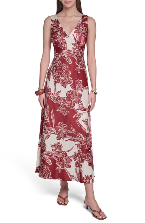 Sleeveless V-Neck Mid Dress