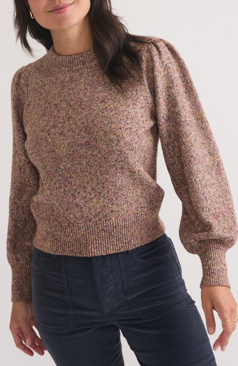 Marine Layer Alma Blouson Sleeve Sweater, Main, color, Autumn Multi