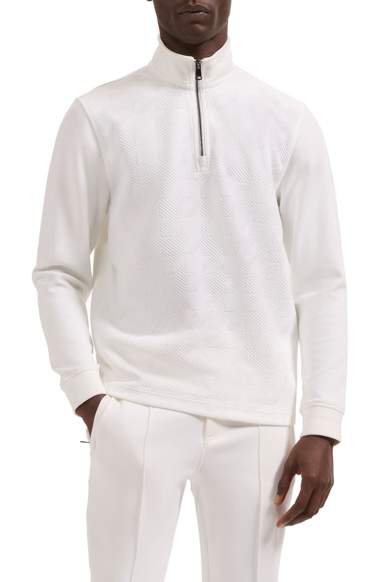 Soft Touch Quarter Zip Sweatshirt, Main, color, CHALK