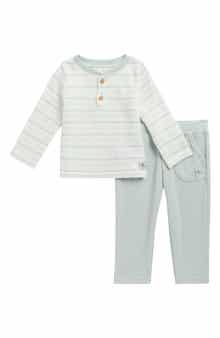Calvin Klein Long Sleeve Henley & Knit Pants Set