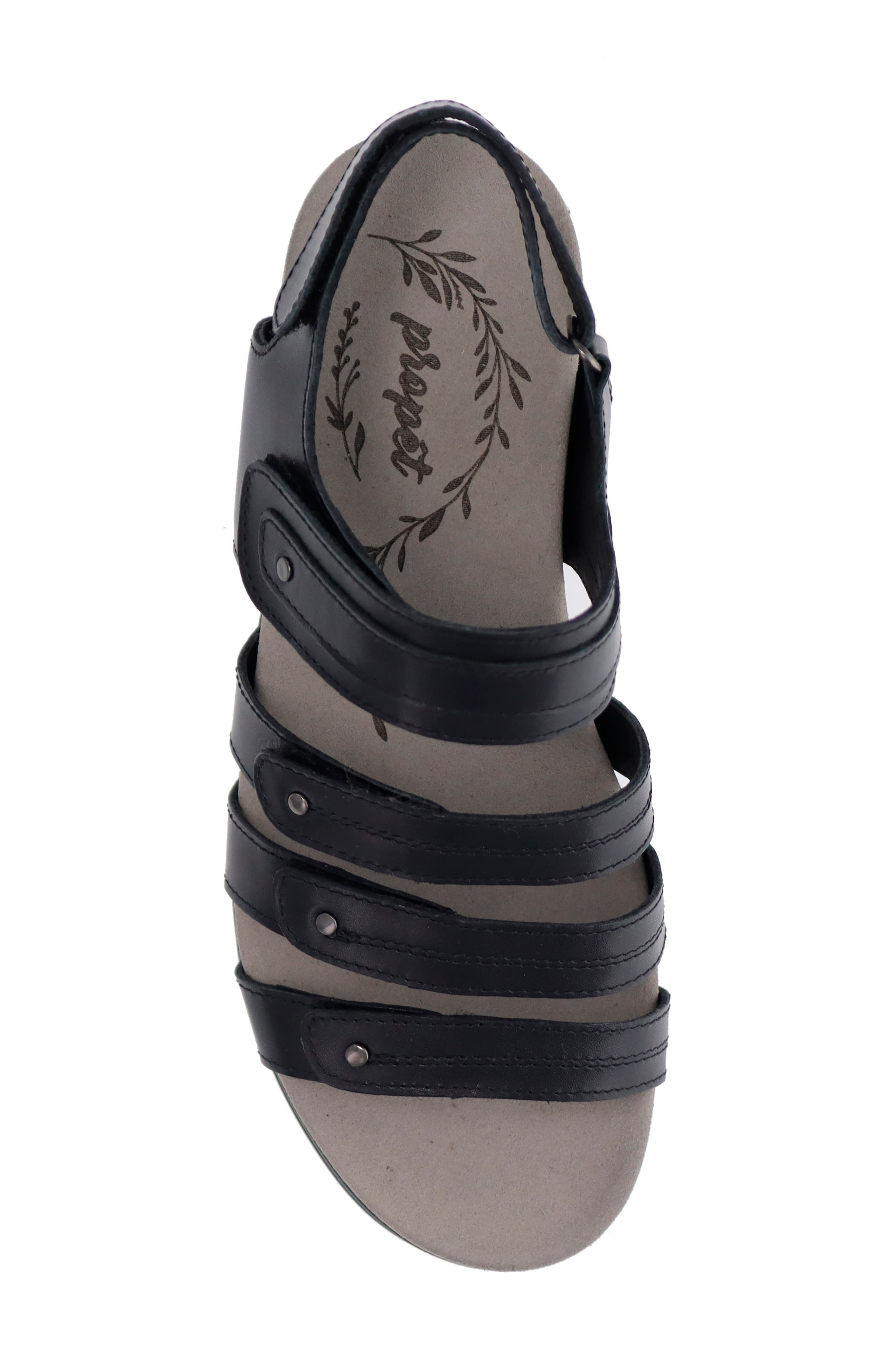 Propét Ainsley Wedge Sandal, Alternate, color, Black