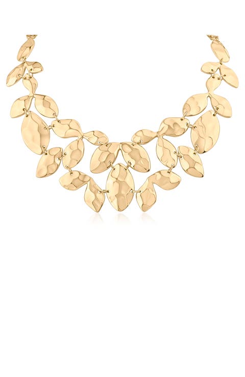 Organic Shapes Bib Necklace