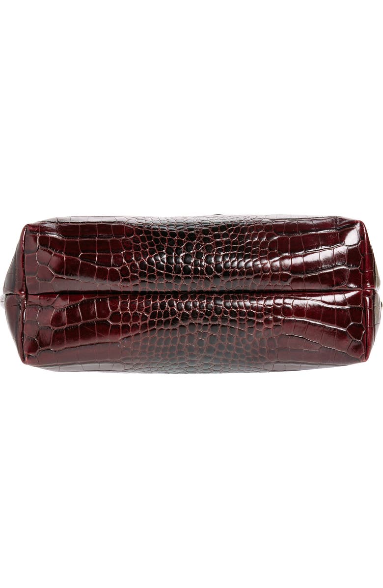 Clare V. Le Zip Sac Croc Embossed Leather Tote, Alternate, color,