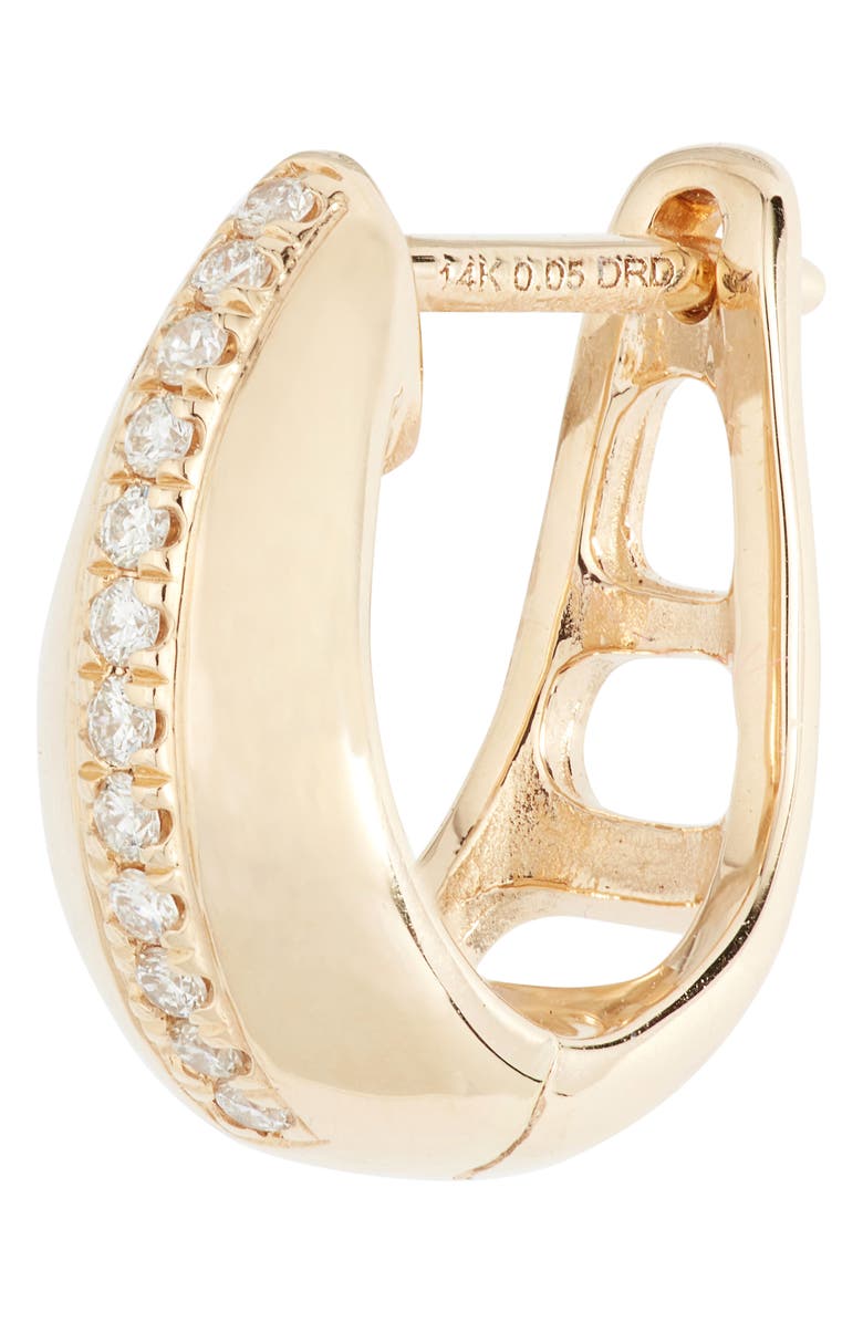 Dana Rebecca Designs Cynthia Rose Pavé Huggie Earrings, Alternate, color, 