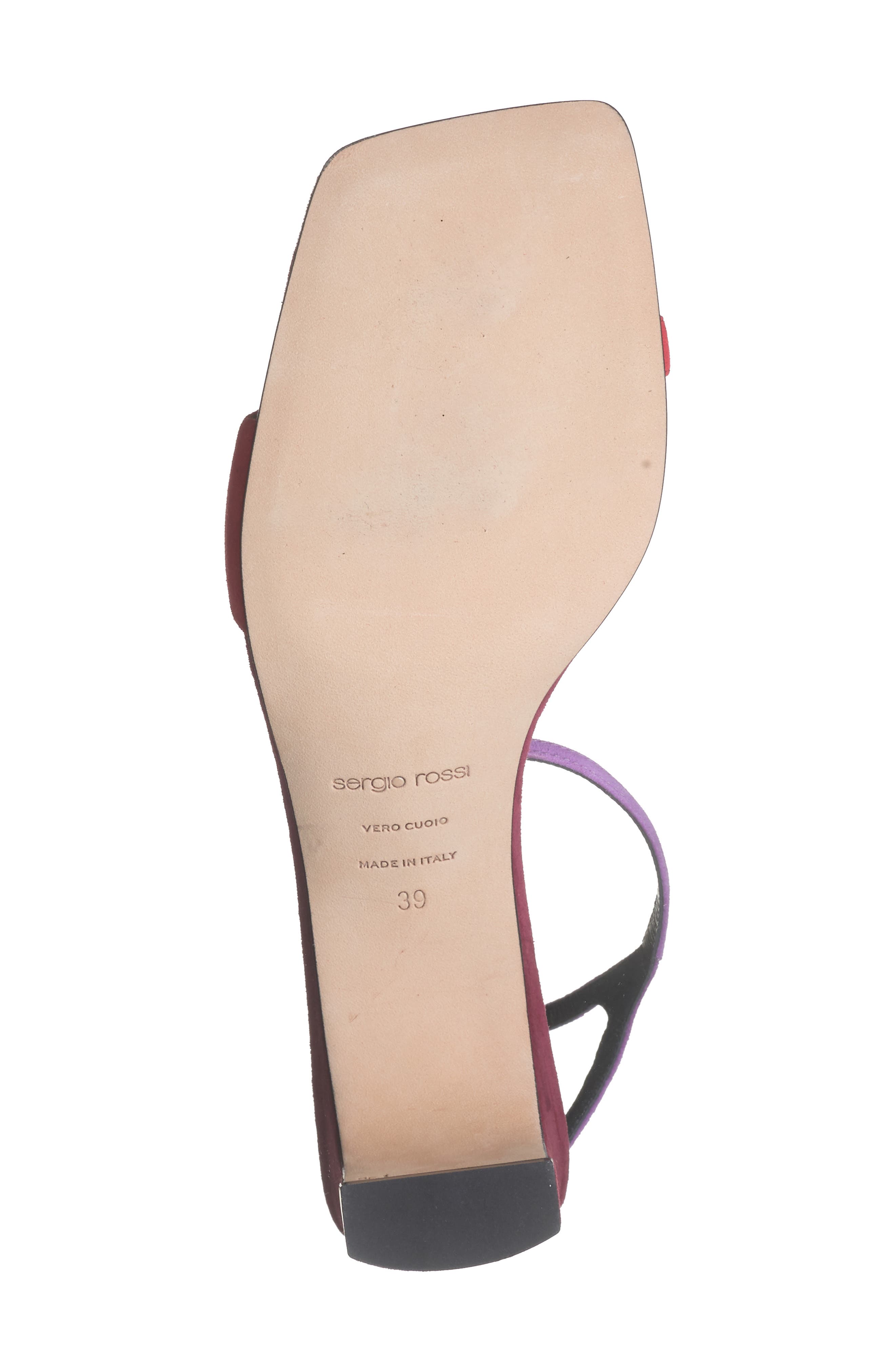 Sergio Rossi Kitten Heel Ankle Strap Sandal, Alternate, color, 