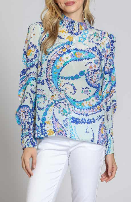 APNY Print Smocked Top