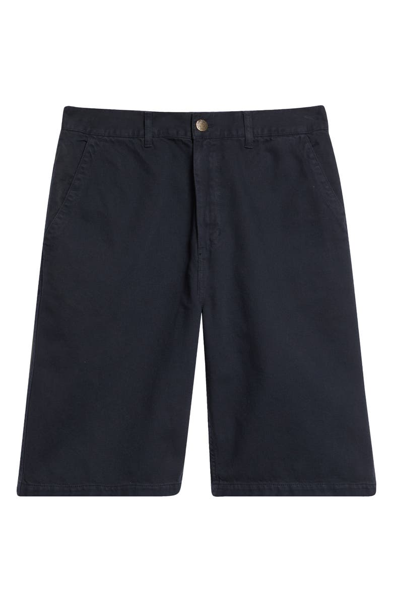 PALMES Coarse Cotton Twill Shorts, Main, color, Black