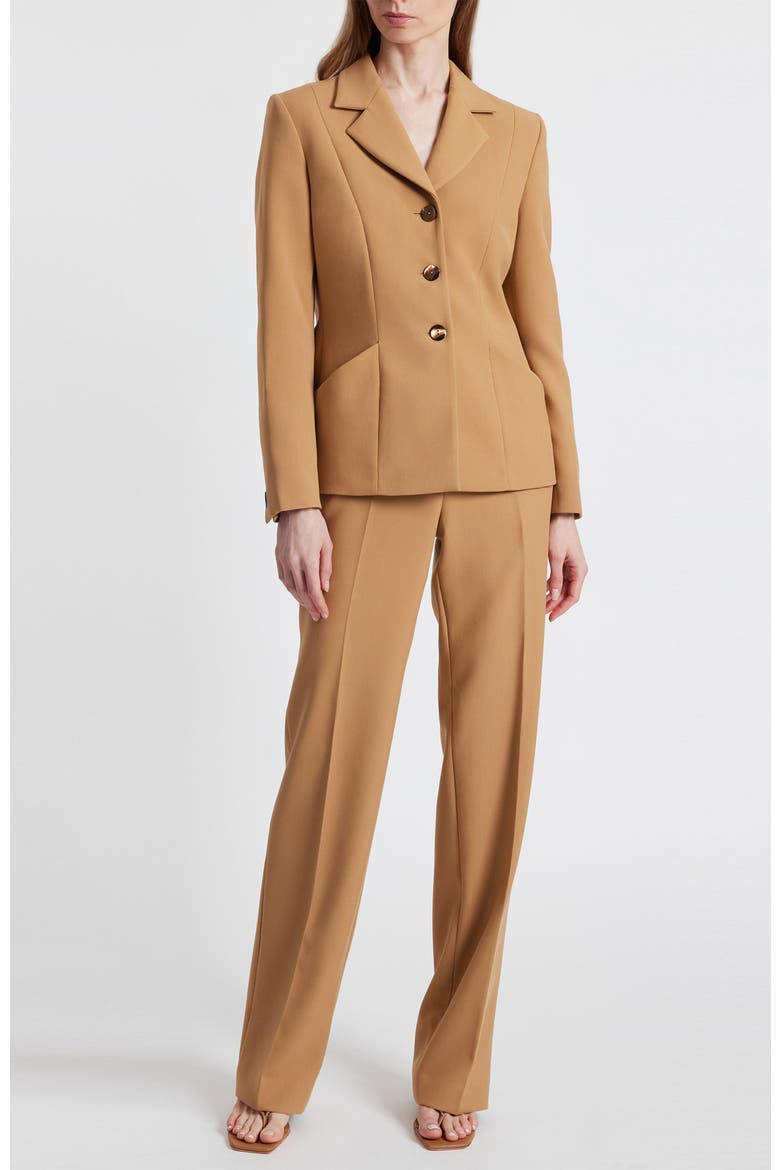 Febe Crepe Jacket with Bucket Pockets, Alternate, color, Dune Sand