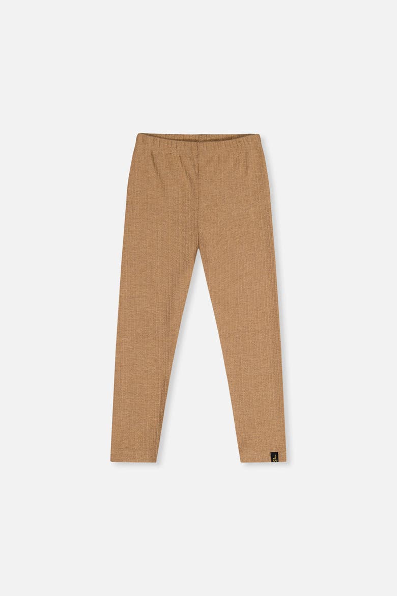 Jacquard Chevron Elastic Waist Leggings, Main, color, Brown