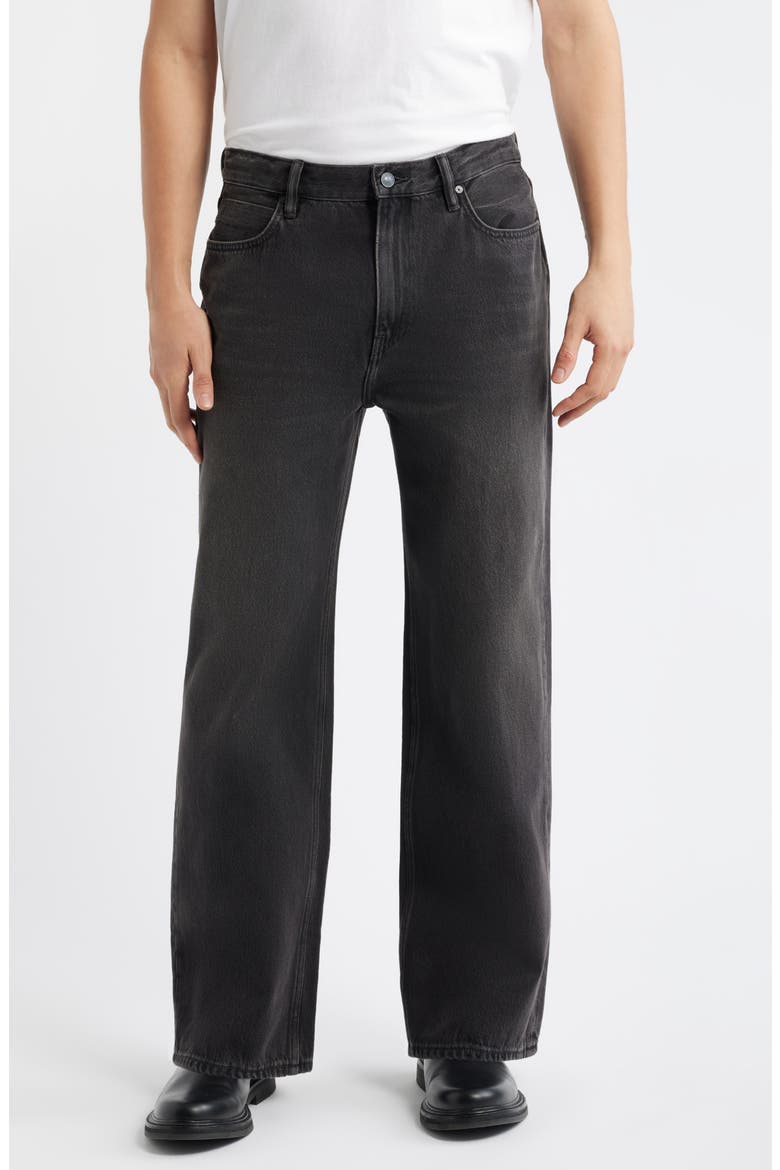 Lenny Straight Leg Jeans, Main, color, DIRTY BLACK