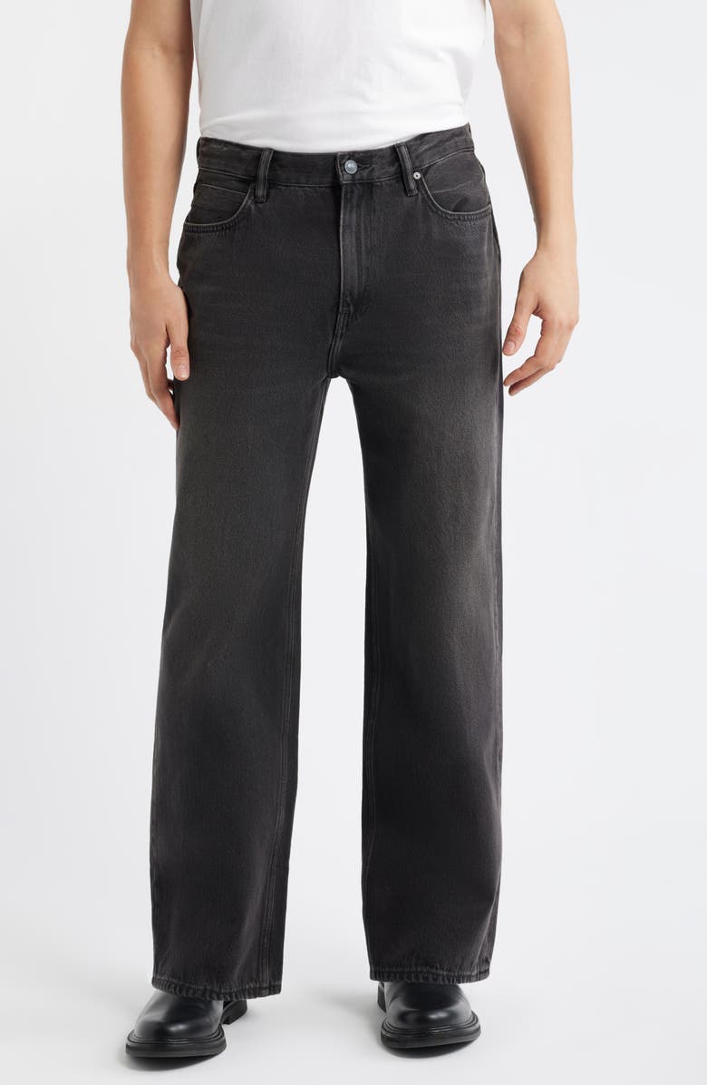 AllSaints Lenny Straight Leg Jeans, Main, color, Dirty Black