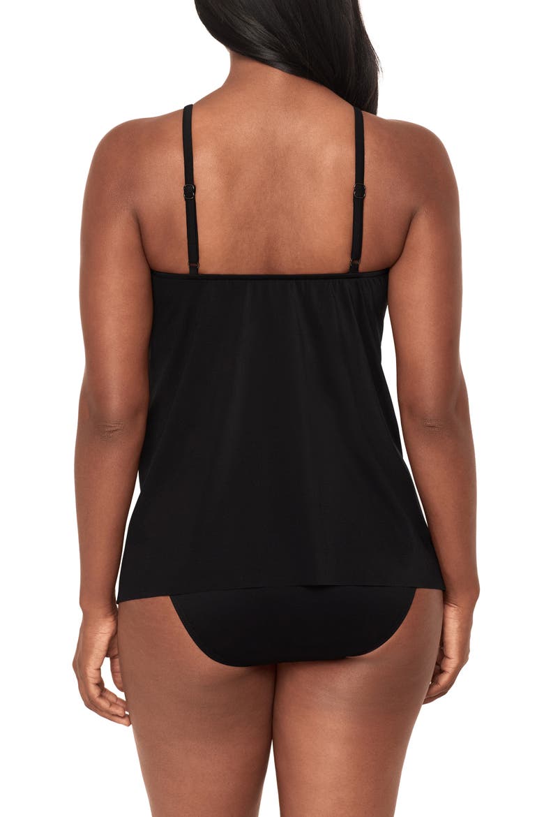 Steel Magnolias Peephole Tankini Top, Alternate, color, BLK/ MULTI